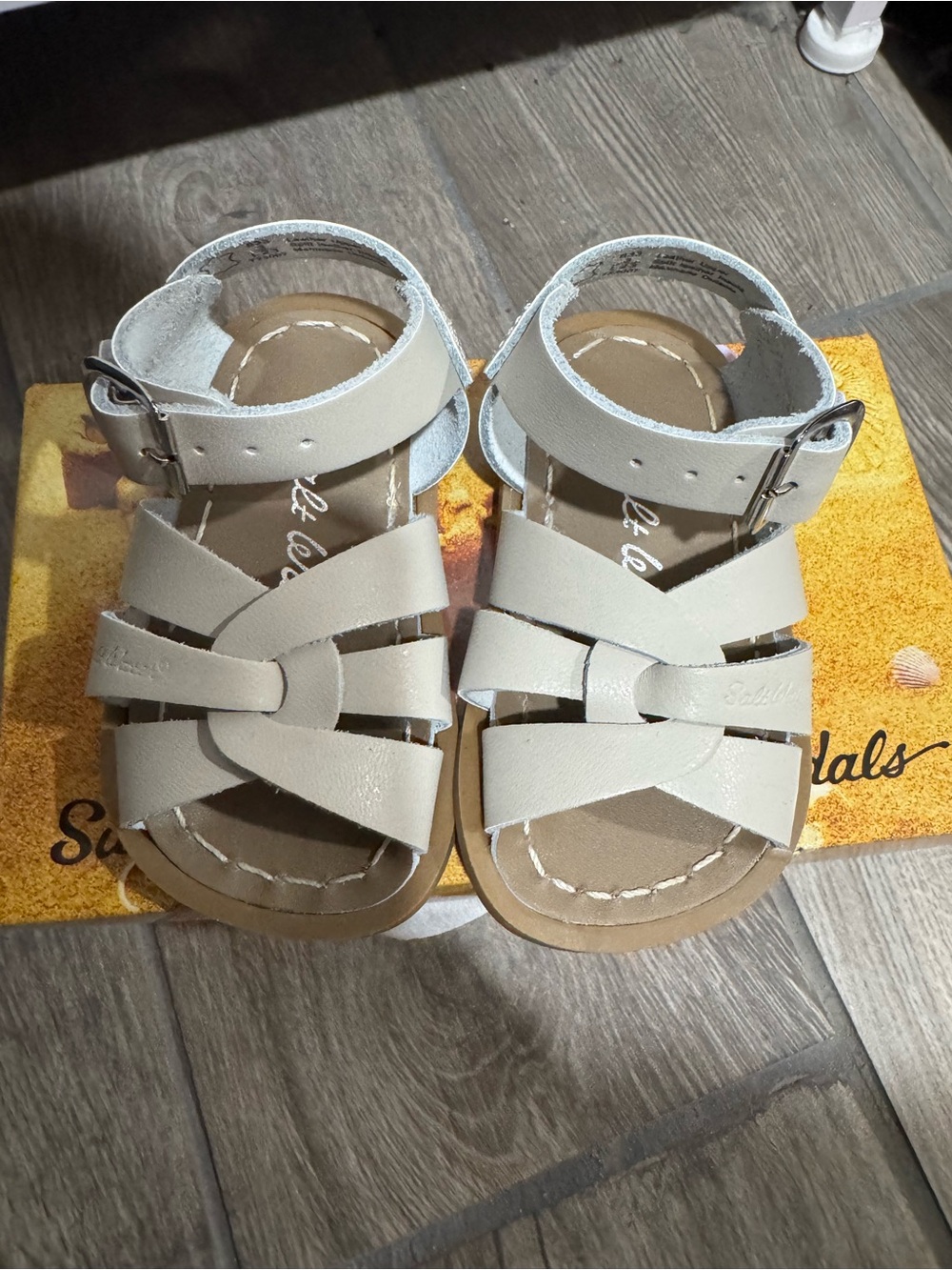 Salt Water Sandals by Hoy Toddler Cream Strappy Fisherman Sandals